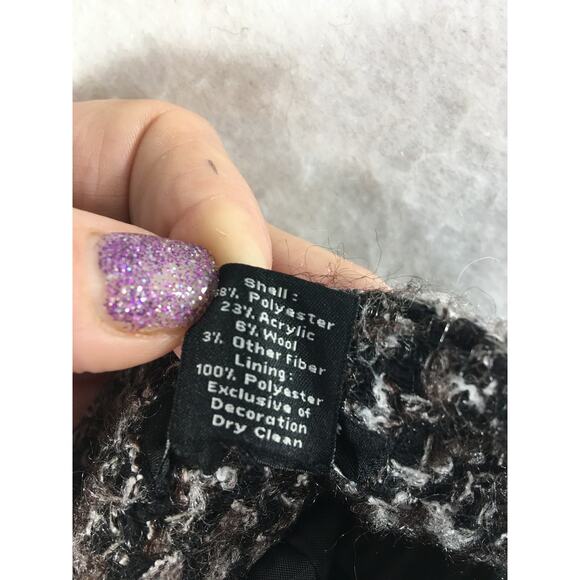 Ann Taylor Petite Short Woven Skirt Black Gray White Women's Size 0 Petite - Picture 9 of 9